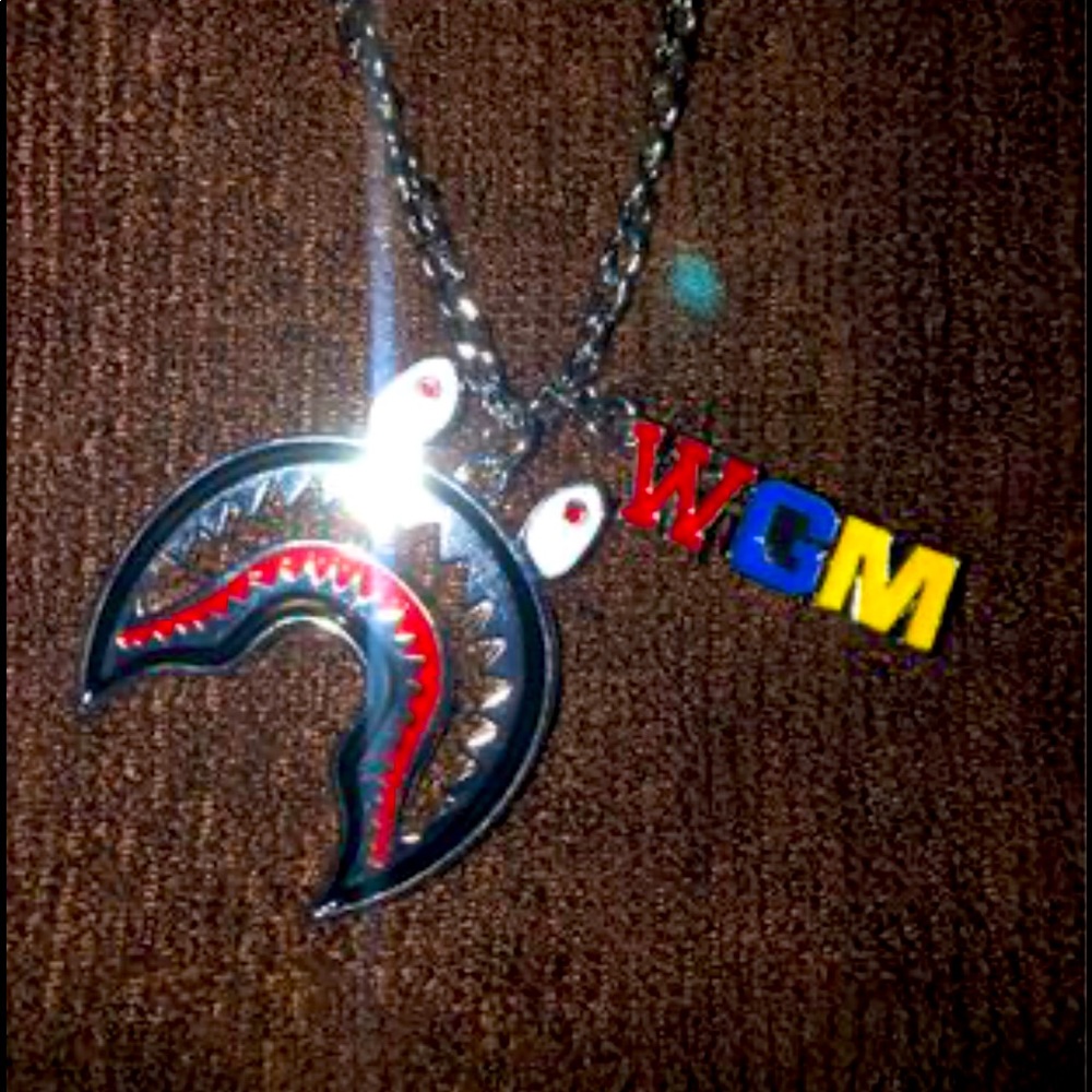 Bape inspired shark chain and pendants